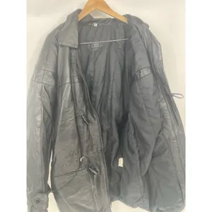 Vintage 90S‎ Black Leather Fields Coat Mens XL toggle Closure, Leather Jacket thumbnail 5