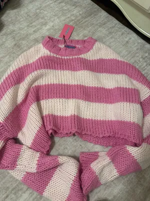 Edikted Ozzy cropped knit sweater size m/l nwt thumbnail 2