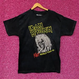 Iron Maiden Killer World Tour 81 Oversized tie dye Tshirt size Small thumbnail 1