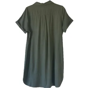 Lulu’s Olive Green Lace-Up Utility Mini Shirt Dress Short Sleeve Size Large thumbnail 9