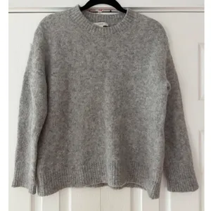Vince Grey Alpaca Blend Fuzzy Crew Neck Sweater‎ Large L/G Heathered Knit thumbnail 2