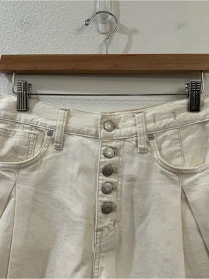 Madewell‎ The '90s Mid-Length Jean Short in Vintage Canvas: Button Front Size 25 thumbnail 6