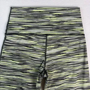 Aerie Chill Play Move Leggings Neon Yellow Black Space‎ Dye High Waisted Medium thumbnail 7
