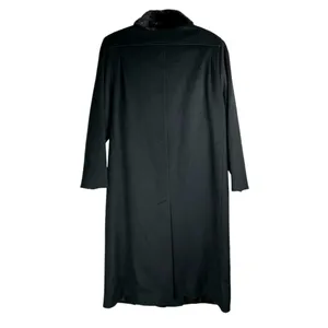 Vtg ALORNA 100% Wool Long Fur Collar Jacket Overcoat thumbnail 2