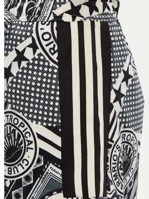 NWT Adidas x Farm Rio Skirt Black White Graphic Print JD6312 Large Streetwear thumbnail 6