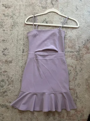 Lucy in the Sky Lavender Cut Out Ruffled dress thumbnail 1