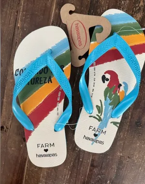 NEW! Havaianas x FARM Rio Flip Flops thumbnail 1