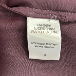 Young Fabulous & Broke Susan Blouse Small Plum Raisin Hidden Button Front NWOT thumbnail 13