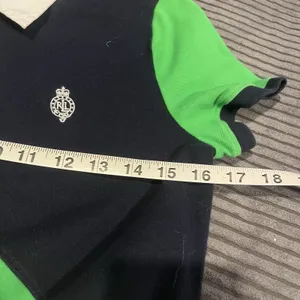 Lauren Ralph Lauren Polo Shirt Womens Small Colorblock Navy Green Yellow Active thumbnail 5