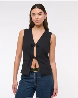 Abercrombie Tie-Front Tailored Vest thumbnail 2