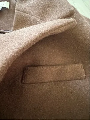 Topshop Brown Pea Coat Double Breasted Size 2 thumbnail 5