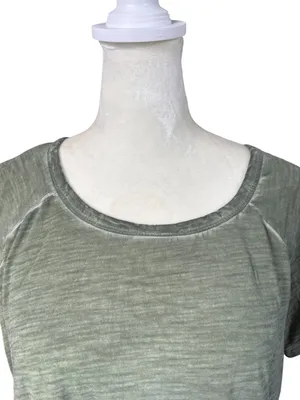 Sanctuary khaki green pullover tie front short sleeve top women's size small thumbnail 5