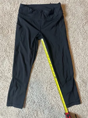 Lululemon Black Athletic Crop Leggings thumbnail 2