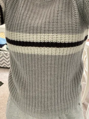 Pink Rose Striped Knit Sweater thumbnail 2