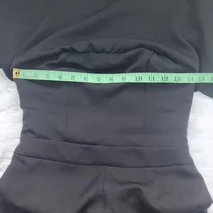 DO+BE -714 Strapless Jumpsuit‎ Wide Leg Ruffle Sexy Back Stretchy Black Small thumbnail 10