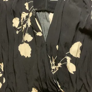 BA&SH Penny Floral Belted Romper Black and White Size 6 thumbnail 10