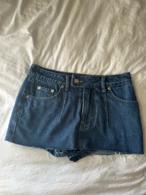 Edikted Clementine Low Rise Denim Micro Skort  thumbnail 3