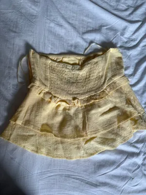 Edikted Yellow Strapless Top thumbnail 2
