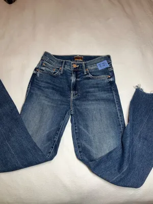 MOTHER Denim Jeans The Insider Crop Step Chew thumbnail 2
