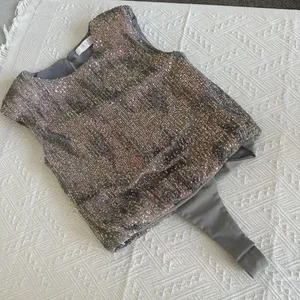 Women’s Astr The Label Hollywood Sequin Bodysuit Sz XS Extra Small Grey/Pink thumbnail 9