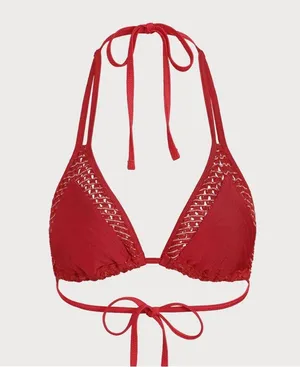 Berlook Red Crochet Halter Bikini Set Size M thumbnail 7