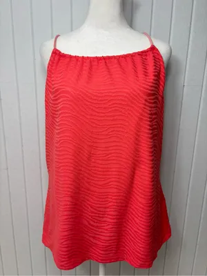 J. McLaughlin‎ Red Textured Spaghetti Strap Camisole Size XL thumbnail 2