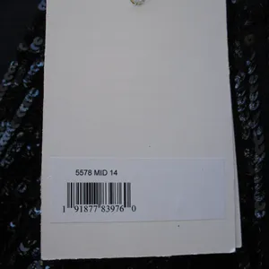 Mac Duggal 5578 Womens Sequined V Neck Short Puff Sleeve Midi Dress thumbnail 14