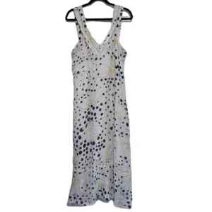SEE‎ BY CHLOÉ Polka Dot Print Long Maxi Dress White Sleeveless Pockets size 10 thumbnail 5