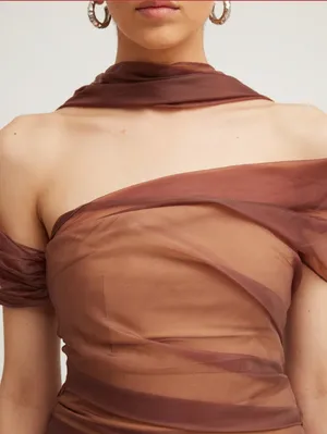 TOJHA Marceline Asymmetrical Sheer Maxi Dress thumbnail 11