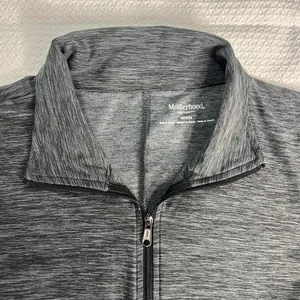 Motherhood Maternity Gray Full Zip Ruched Activewear Jacket Sz Medium Thumbholes thumbnail 2