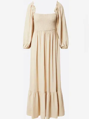 Women’s Cream Smocked Off-Shoulder Maxi Dress Size 2 thumbnail 4