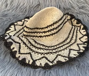 World market straw hat scalloped finish thumbnail 1