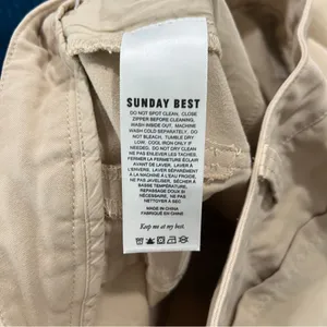 Sunday‎ Best Jaden Pant Khaki Chinos Mid Rise Straight Leg Organic Cotton Size 4 thumbnail 9
