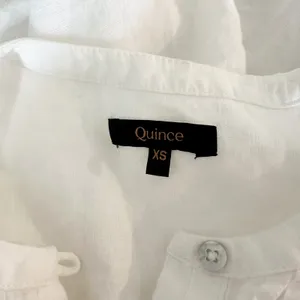 Quince 100% European Linen Sleeveless Swing Dress Pintuck Button Front‎ XS White thumbnail 7