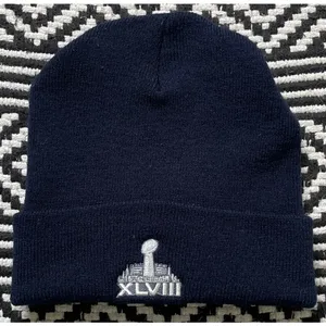 Navy Blue Denver Broncos Super Bowl XLVIII Knit Hat thumbnail 2