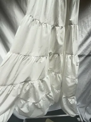 Petal & Pup - ANNETTE PUFF SLEEVE SHIRRED MIDI DRESS - WHITE XS thumbnail 6