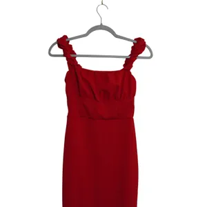 Lulus Size‎ Small Red Ruffle Strap Maxi Dress Square Neck Column Gown Wedding thumbnail 5