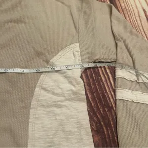 Women’s Hem & Thread Henley Tan Cream Size Medium thumbnail 3