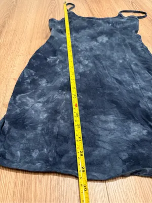 Billabong Womens Tie Dye Mini Dress Navy Blue Spaghetti Strap Beach Cover Up S thumbnail 7