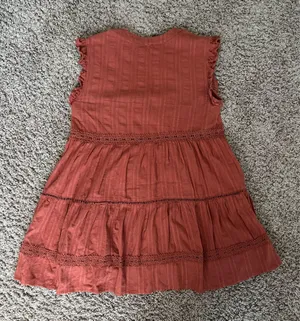 Altar’d State Rust Flutter Sleeve Dress thumbnail 4
