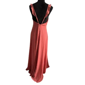Lulu’s Meteoric Rise Maxi Dress Size Medium Button Detail Back Rusty Rose thumbnail 2