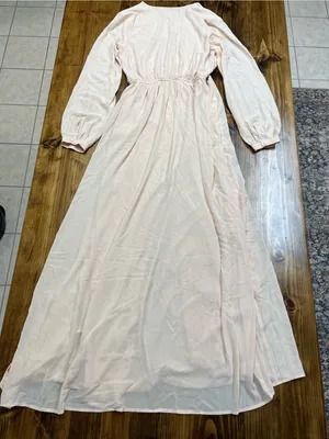 Lulus Wondrous Water Lilies Blush Pink Chiffon Long Sleeve Maxi Dress Size Large thumbnail 13