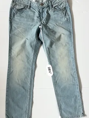 LOFT Modern Slim Jeans Size 12 Light Wash Straight Leg Y2K Denim thumbnail 4