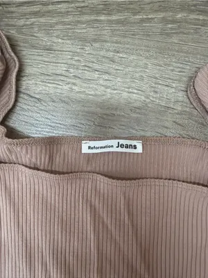 Reformation Tan Ribbed
Bodycon‎ Mini Dress size medium thumbnail 5