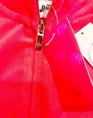 Juicy Couture Y2K French Terry Track mock neck Jacket with iconic Juicy Crown L thumbnail 5