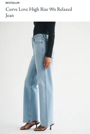 Abercrombie & Fitch "Curve Love" High Rise '90s Relaxed jean thumbnail 4
