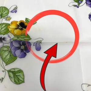70s to 80s GUCCI Vintage Yellow White Cotton Floral Square Scarf thumbnail 5