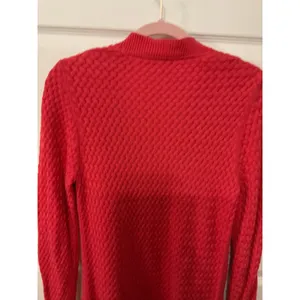 L.L. Bean Woven Knit Coral 100% Cotton Open Front Cardigan, sz M thumbnail 6