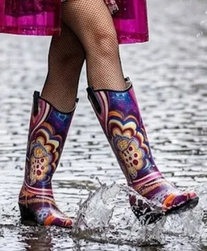 Nomad Colorful Western Rain Boots ,Bold Print . thumbnail 1