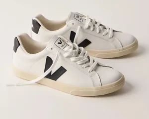 Veja Esplar White Low Top Leather Lace Up Sporty Track Sneakers Women’s Size 8 thumbnail 1